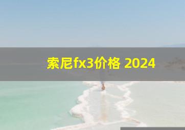 索尼fx3价格 2024